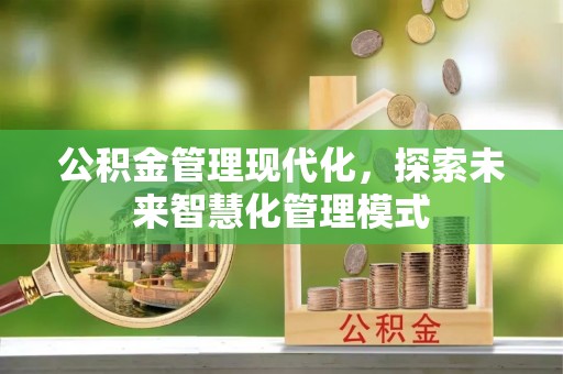 南投公积金管理现代化，探索未来智慧化管理模式
