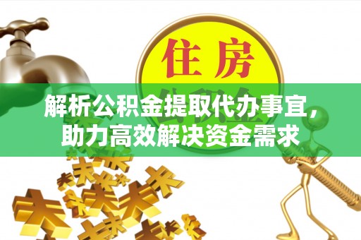 南投解析公积金提取代办事宜，助力高效解决资金需求